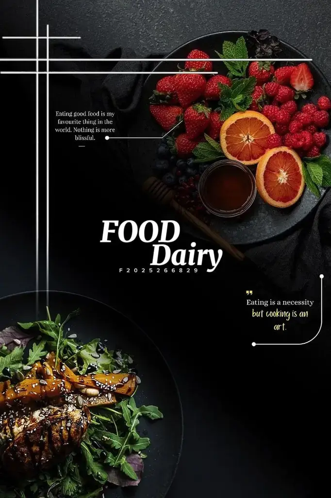 AI-generated menu poster